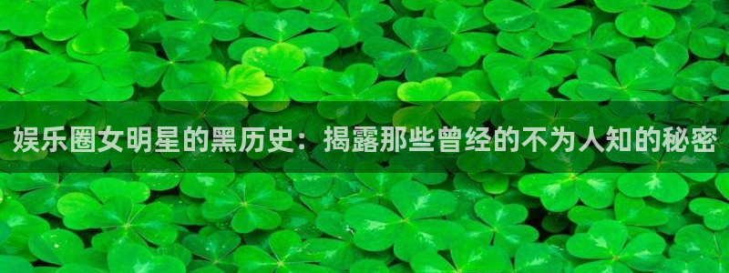 琳琅娱乐注册：娱乐圈女明星的黑历史：揭露那些曾经的不为人知的秘密